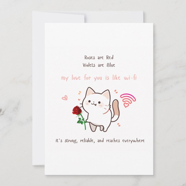 Convites Presente para ele presente para seus Rosas engraça (Frente)