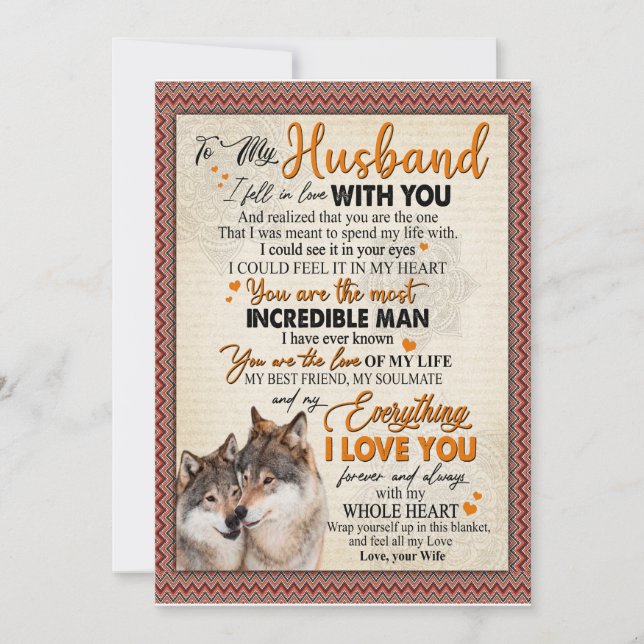 Convites Presente para marido| Carta Ao Meu Marido Da Espos (Frente)