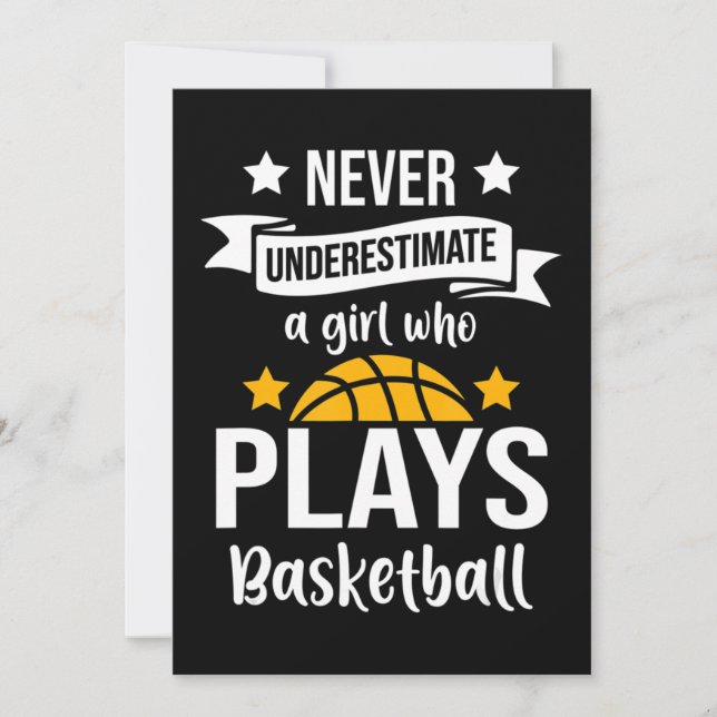 Convites Presente para meninas de basquete Eu sou jogadora (Frente)