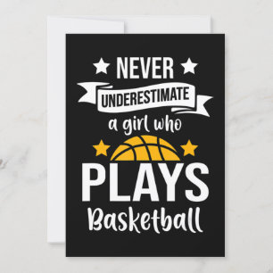 Convites Presente para meninas de basquete Eu sou jogadora