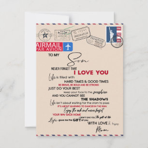 Convites Presente Para Meu Filho, Mãe e Filho, Carta de Amo