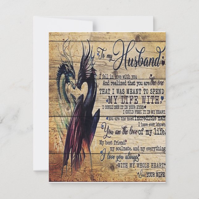 Convites Presente Para Meu Marido, Carta De Amor (Frente)