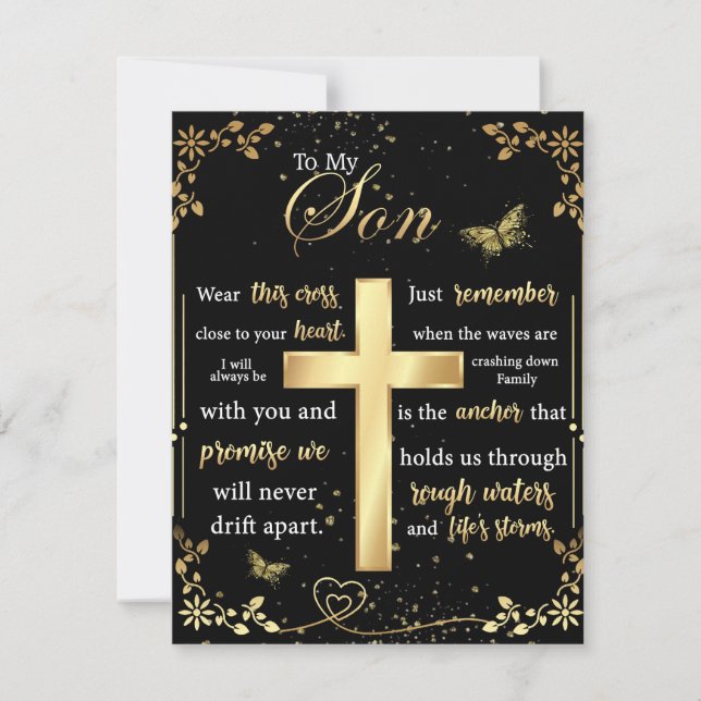 Convites Presente para o meu filho, Amante de borboleta, Ca (Frente)