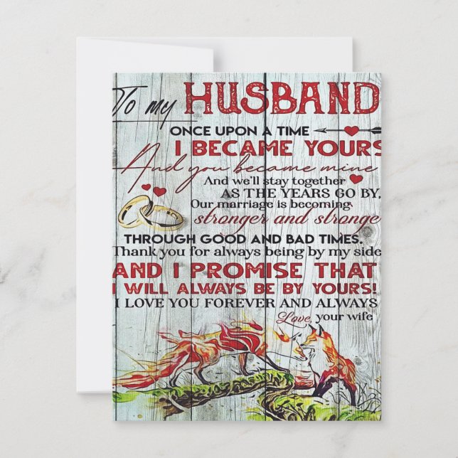 Convites Presente Para o Meu Marido, Carta de Citações de A (Frente)