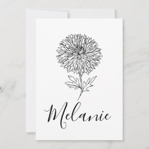 Convites Presente Personalizado da Flor de Nascimento de Ás