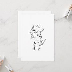Convites Presente Personalizado da Flor de Nascimento Gladi