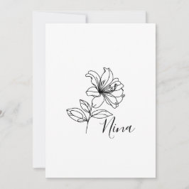 Convites Presente Personalizado da Flor de Nascimento Madre