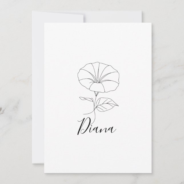 Convites Presente Personalizado da Flor de Nascimento Morni (Frente)