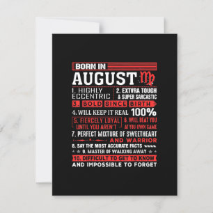 Convites Presentes de Aniversário de Agosto - Nascidos em A