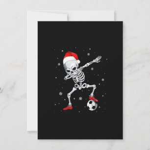 Convites Presentes de Natal Dabbing Skeleton Futebol Santa 