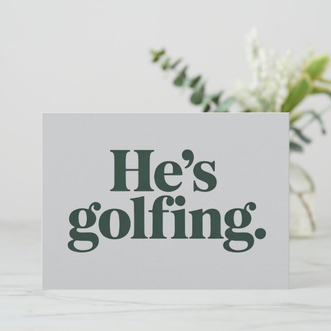 Convites Presentes do marido que joga golfe, presentes engr (Em pé/Frente)