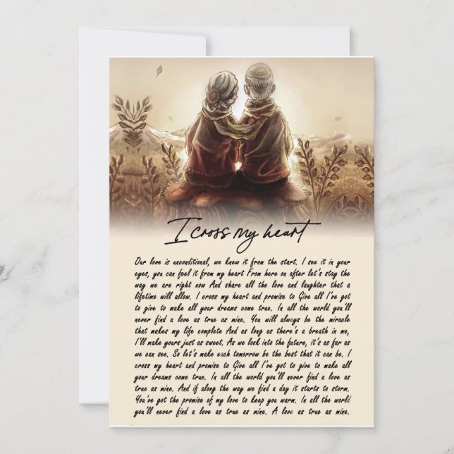 Convites Presentes para Casal | Para Meu Parceiro Eu Cruzo  (Frente)