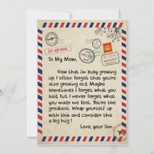 Convites Presentes para Mãe   Carta para Minha Mãe Amor do 