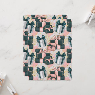 Convites Presentes verdes e rosa