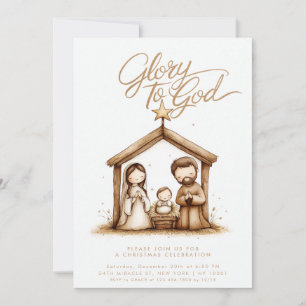 Convites Presépio Menino Jesus Religioso Natal