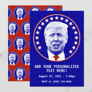 Convites Presidente Donald Trump em Azul