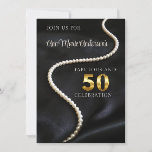 Convites Preto 50 e Fabuloso
