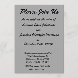 Convites preto 8 x 11 design seu próprio produto