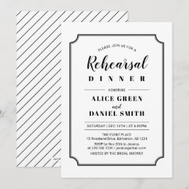 Convites Preto & Branco | Jantar de Ensaio de Casamento Clá