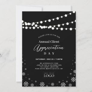 Convites Preto & Branco   Logotipo de Parte de Apreciação d