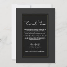 Preto Cinza Dourado Moderno Minimalista Obrigado C