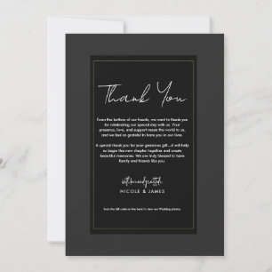 Convites Preto Cinza Dourado Moderno Minimalista Obrigado C