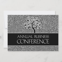 Convites Preto Clássico de Conferência Anual