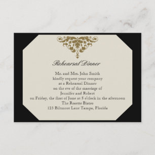 Convites Preto de marfim e ensaio do casamento tema damasco