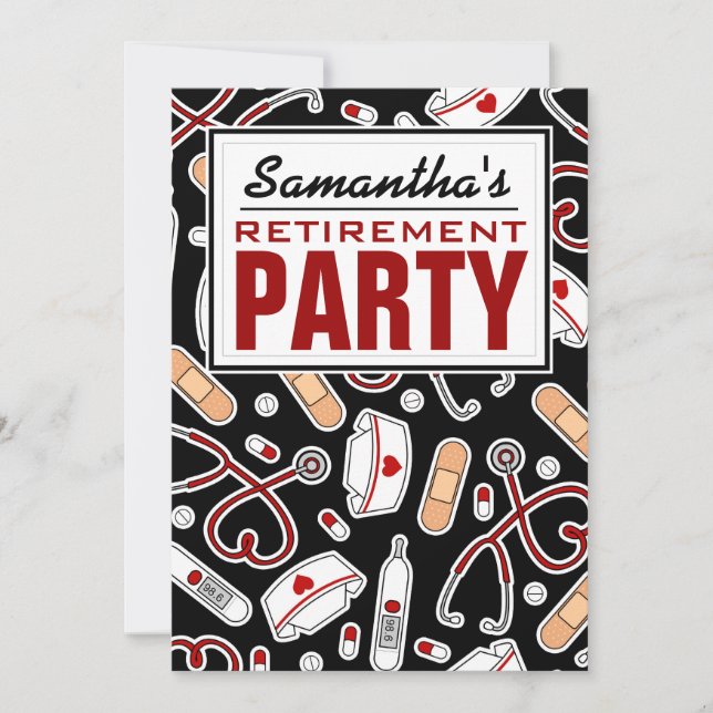 Convites Preto do Partido da Reforma dos Enfermeiros (Frente)