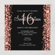 Preto Dourado cor-de-rosa dos Sparkles do partido