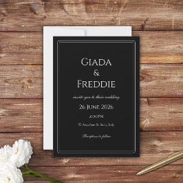 Convites Preto e branco clássico