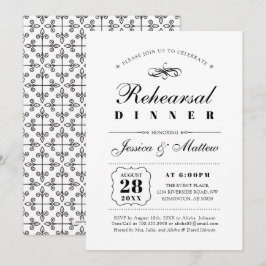 Convites Preto e Branco | Jantar de Ensaios de Casamento El
