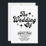 Convites preto e branco Modern Vintage guião retrô Casament<br><div class="desc">Simples,  na moda Vintage retro convite de casamento em um estilo moderno de design minimalista com uma tipografia retrô em branco clássico e preto escrita em estilo informal informal. O texto pode ser facilmente personalizado para um único design único para o seu dia especial.</div>