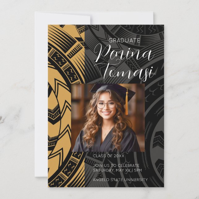 Convites Preto e Dourado (Frente)