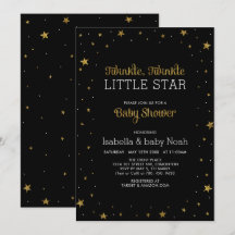 Preto e Dourado | Chá de fraldas Twinkle Little St
