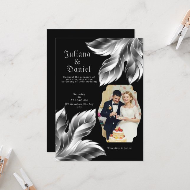 CONVITES PRETO E PRATA (Frente/Verso In Situ)