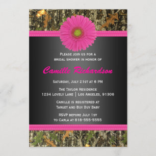 Convites Preto e Rosa, Camo, Chá de panela