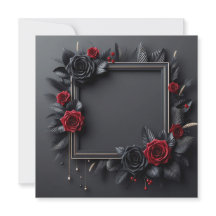Preto e Vermelho Floral