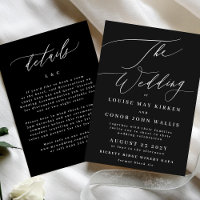 Preto Os Detalhes do Casamento no verso