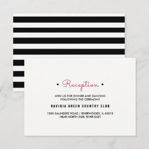 Convites Preto   Placas de Recepção de casamento com tiras 