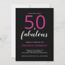 Preto Rosa Cinquenta e Fabuloso Aniversário de Cin
