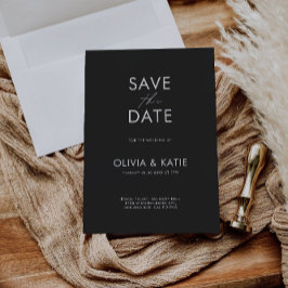 Convites Preto Salvar o Modelo de Data