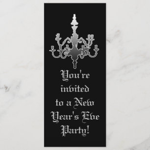 Convites pretos & de prata elegantes da véspera d