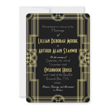 Convites pretos & Dourados