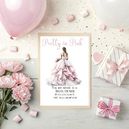 Convites Pretty in Pink Bridal Shower Invitation 