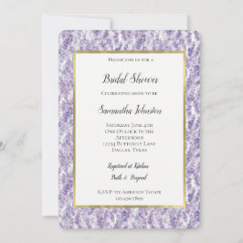Convites Pretty Lavender Flowers Bridal Shower