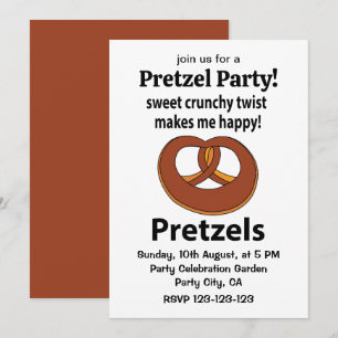 Convites Pretzel Doce Torção Crocante Me Faz Feliz Pretzel