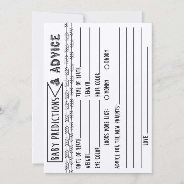 Convites Previsão de Bebês e Jogo de Chá de fraldas de Cons (Frente)