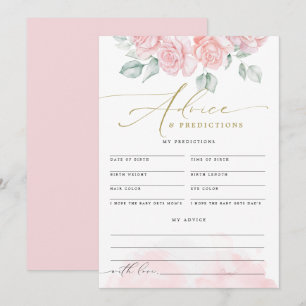 Convites PREVISÕES DE Aconselhamento Bebês Floral Elegante 