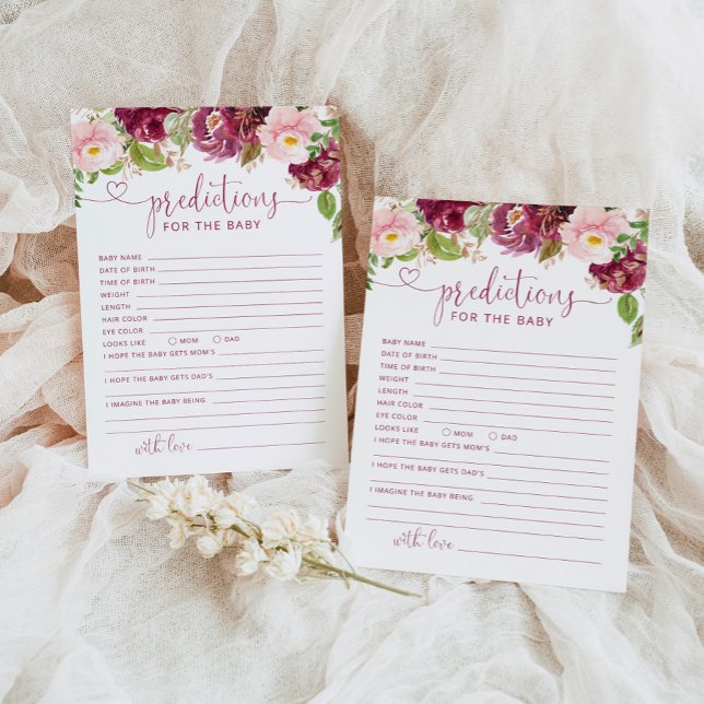 Convites Previsões de queda floral da Borgonha para o cartã (Criador carregado)